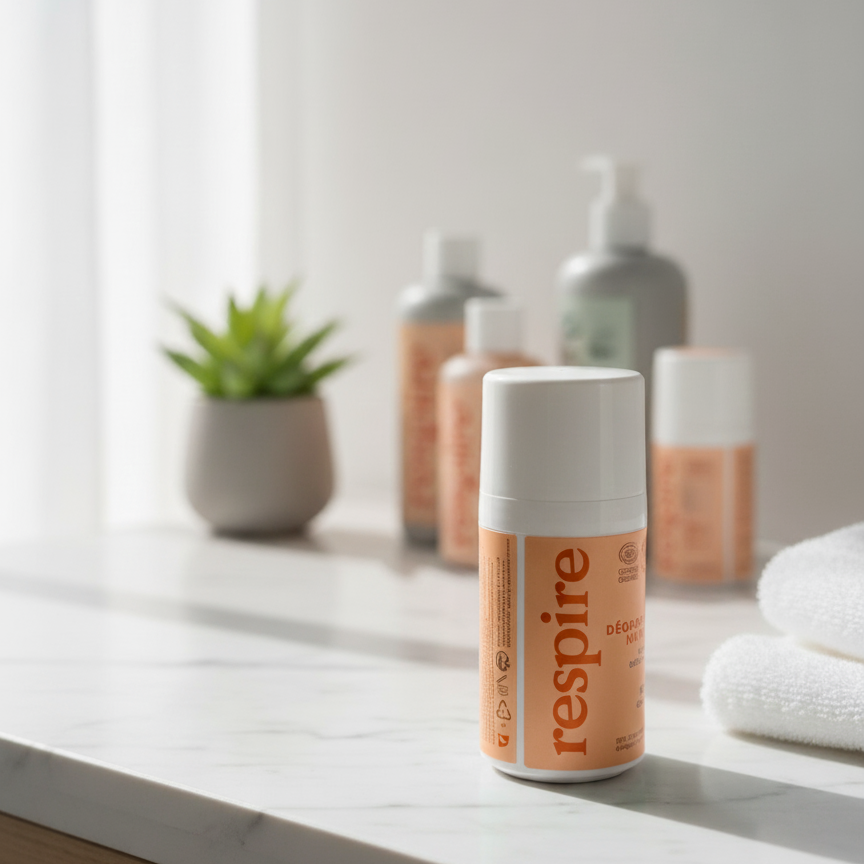 Respire Natural Deodorant with an orange blossom scent