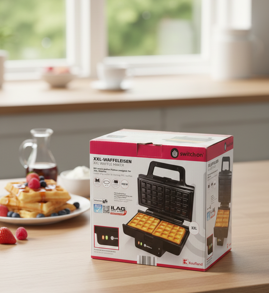 Swich On XXL Waffle Maker (model SW900 A1)