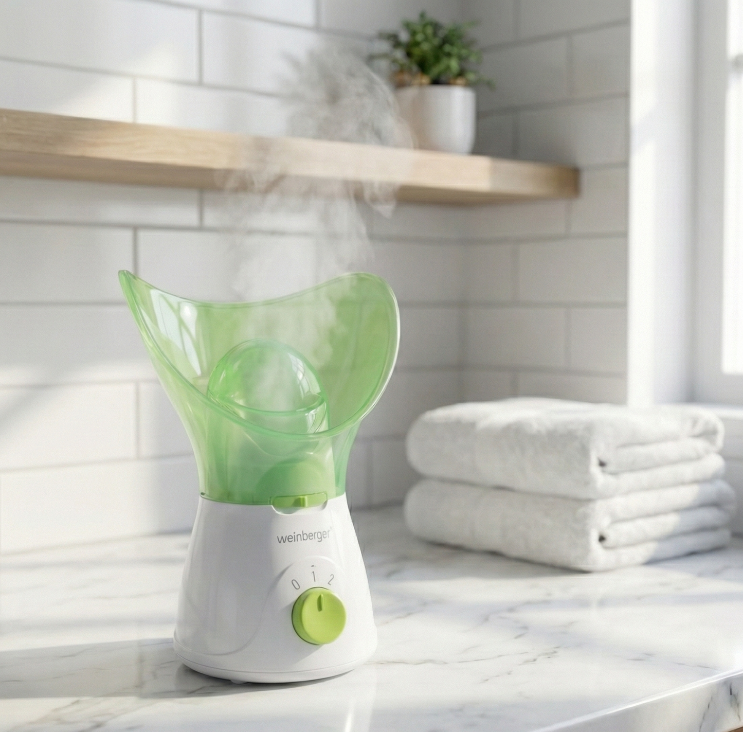 Weinberger Gesichtssauna (facial sauna) for cosmetic facial care and inhalation.