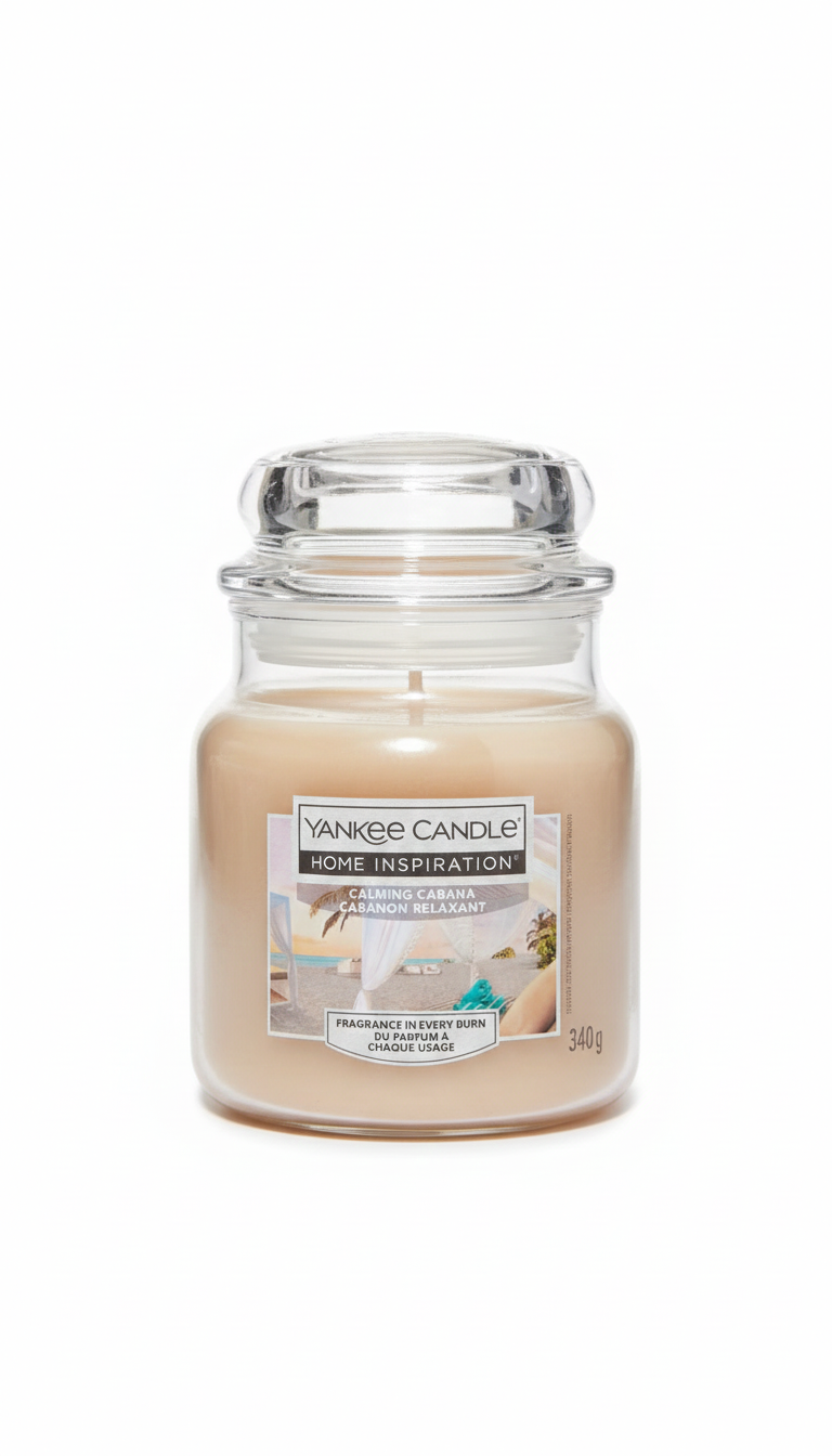 Yankee Candle Home Inspiration Calming Cabana scented candle.