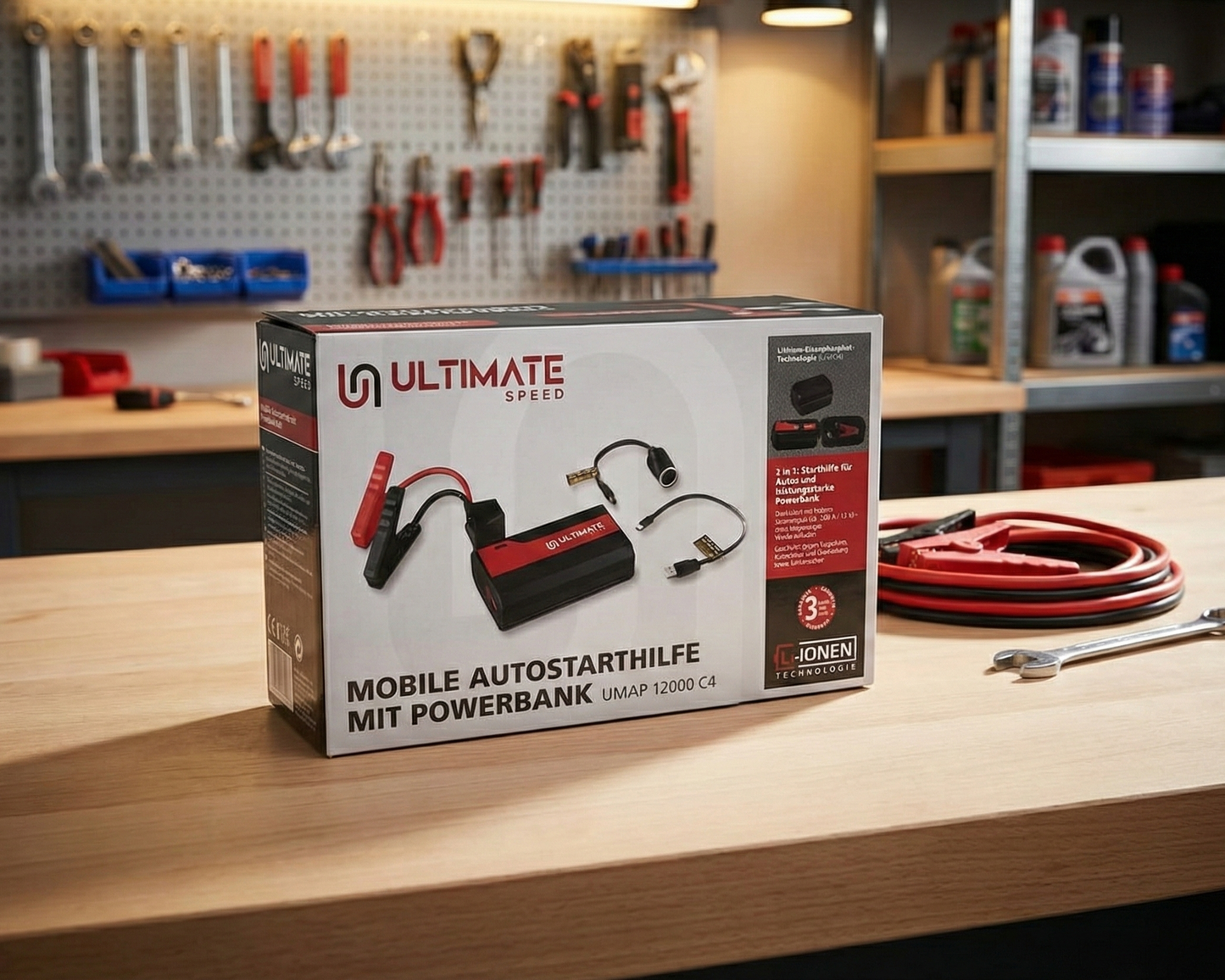 Ultimate Speed UMAP 12000 C4 Portable Jump Starter with Power Bank.