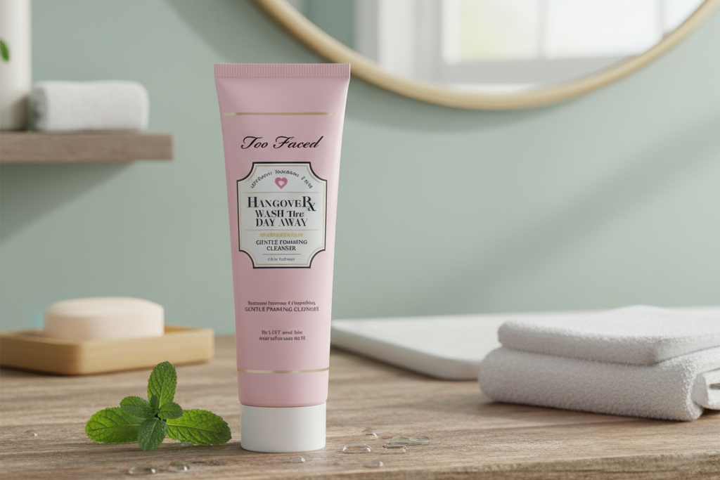 Too Faced Hangover Wash the Day Away Pore-Purifying Gentle Foaming Cleanser.