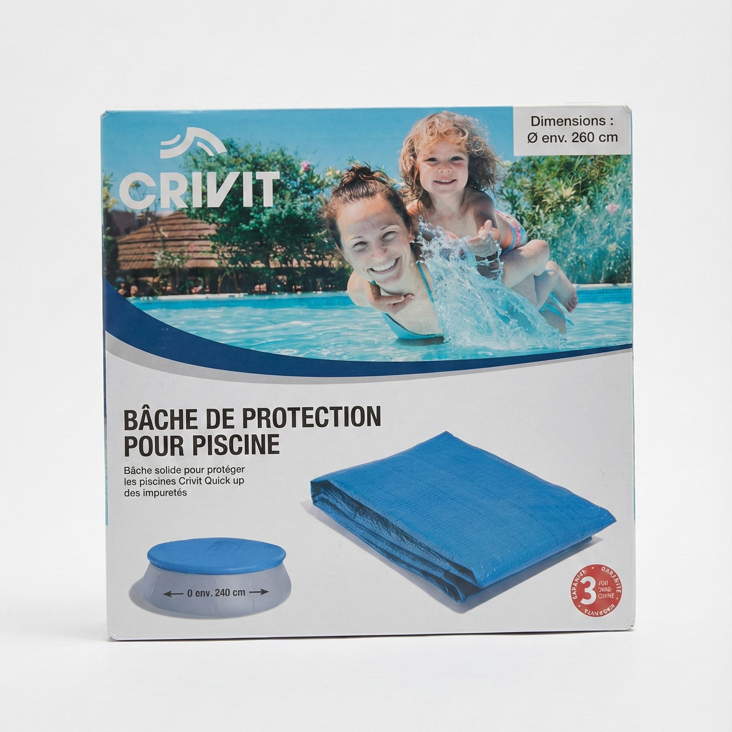 Crivit Bâche de protection pour piscine (pool cover)