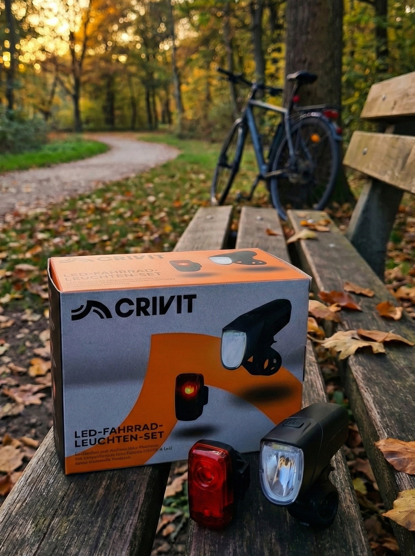 Crivit LED Bike Light Set