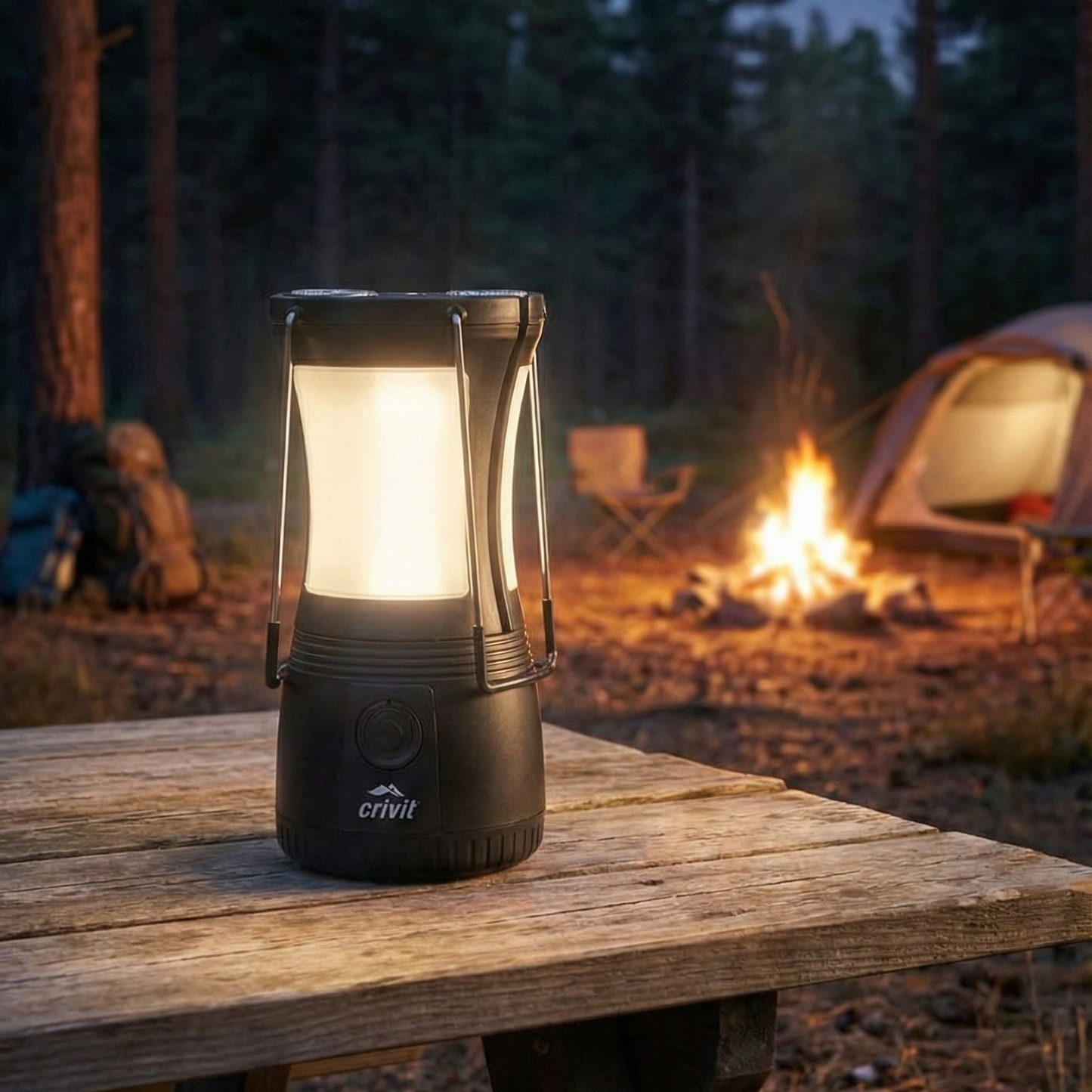 Crivit 2-in-1 camping lamp.