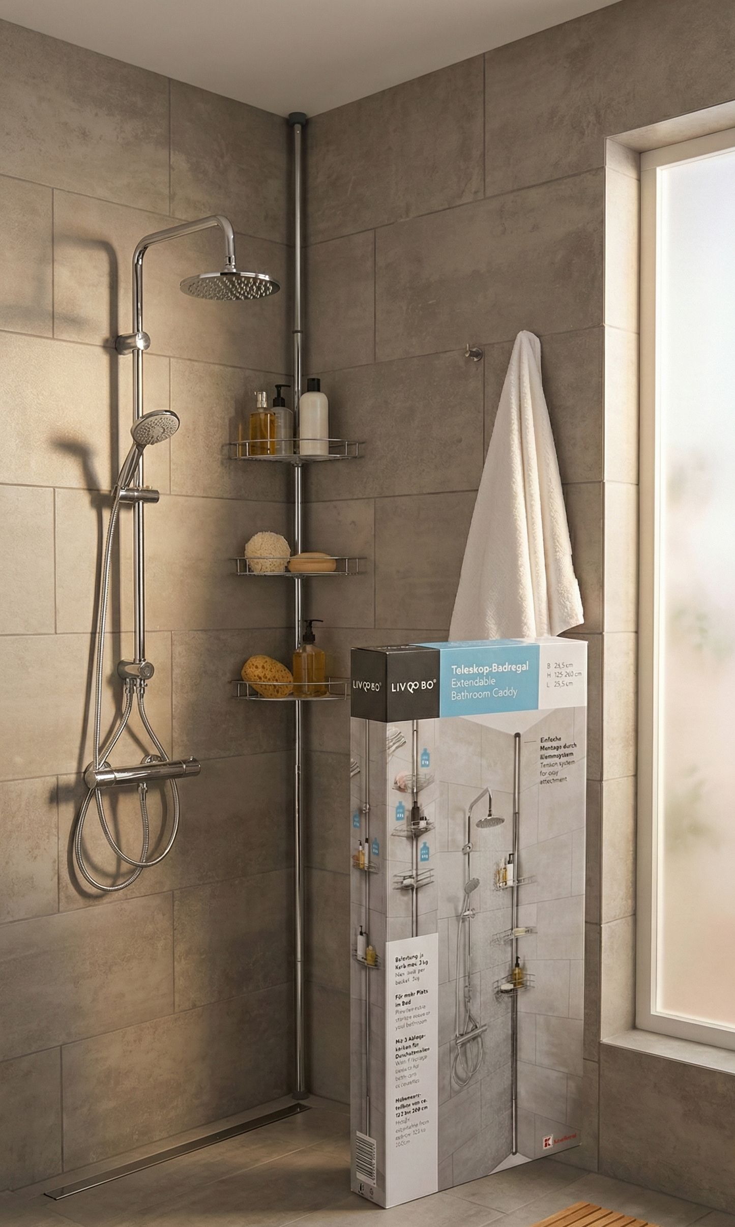 Home Telescopic Bathroom Caddy.