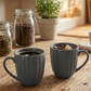 LIVARNO home ribbed ceramic mugs.