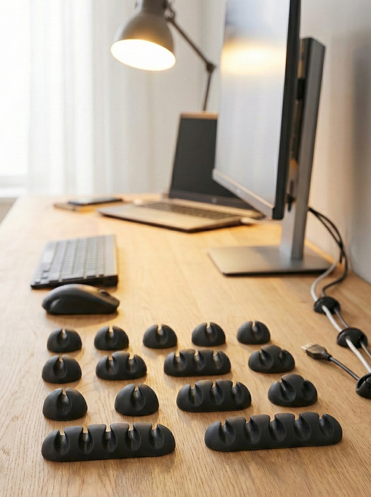Silver Crest cable management clips