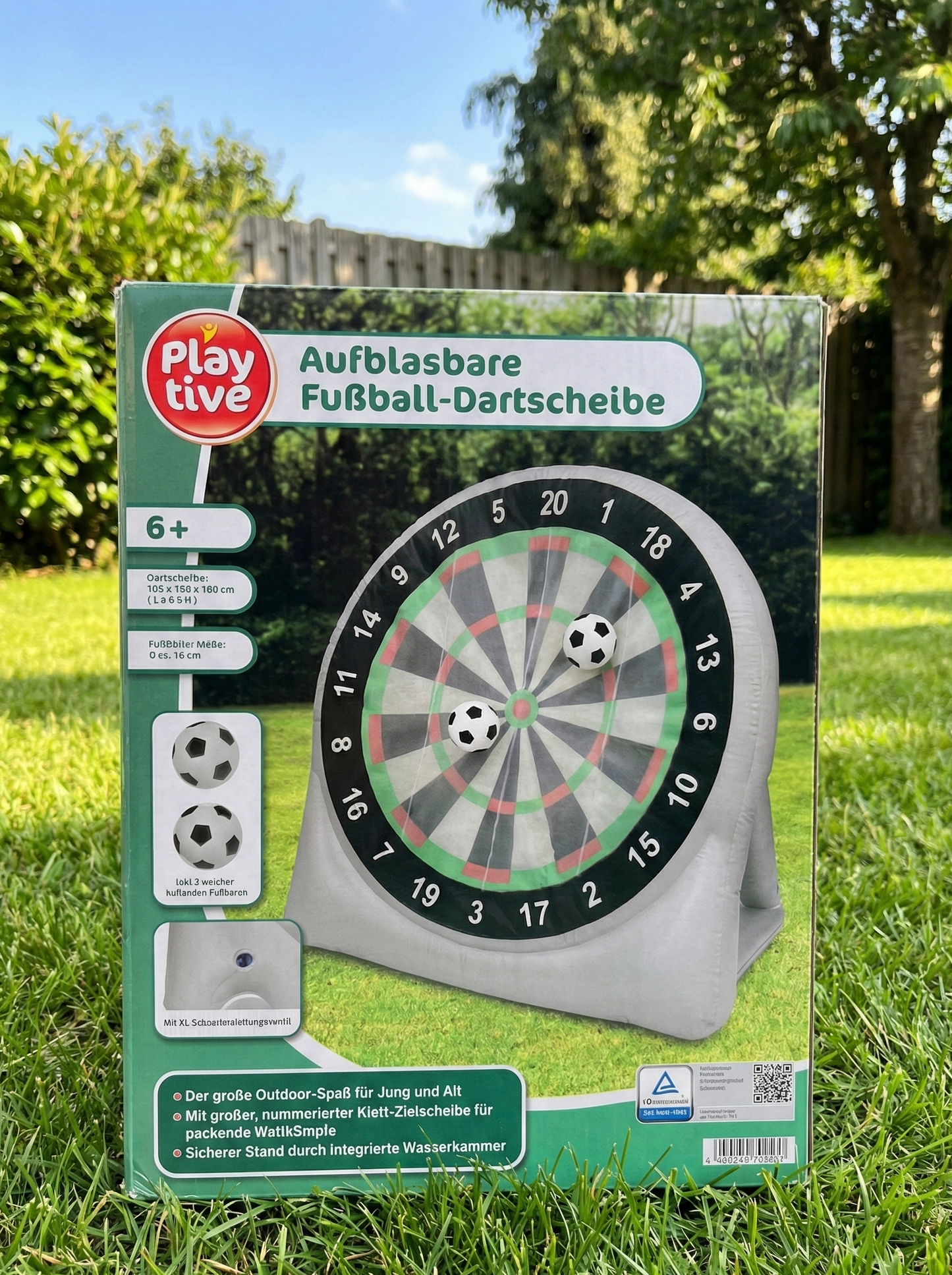 Playtive inflatable football dartboard