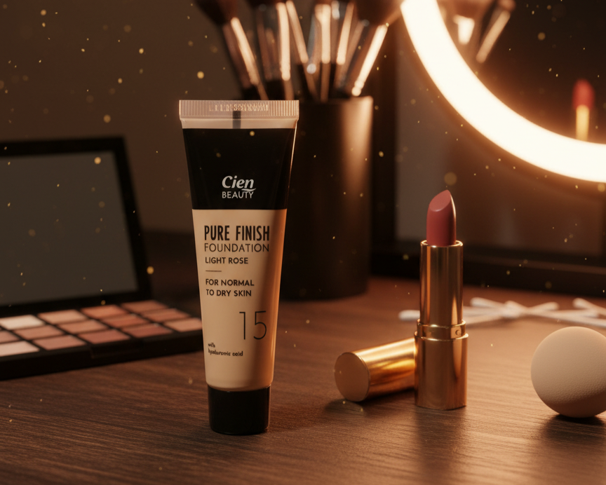 Cien Beauty Pure Finish Foundation in the shade Light Rose 15