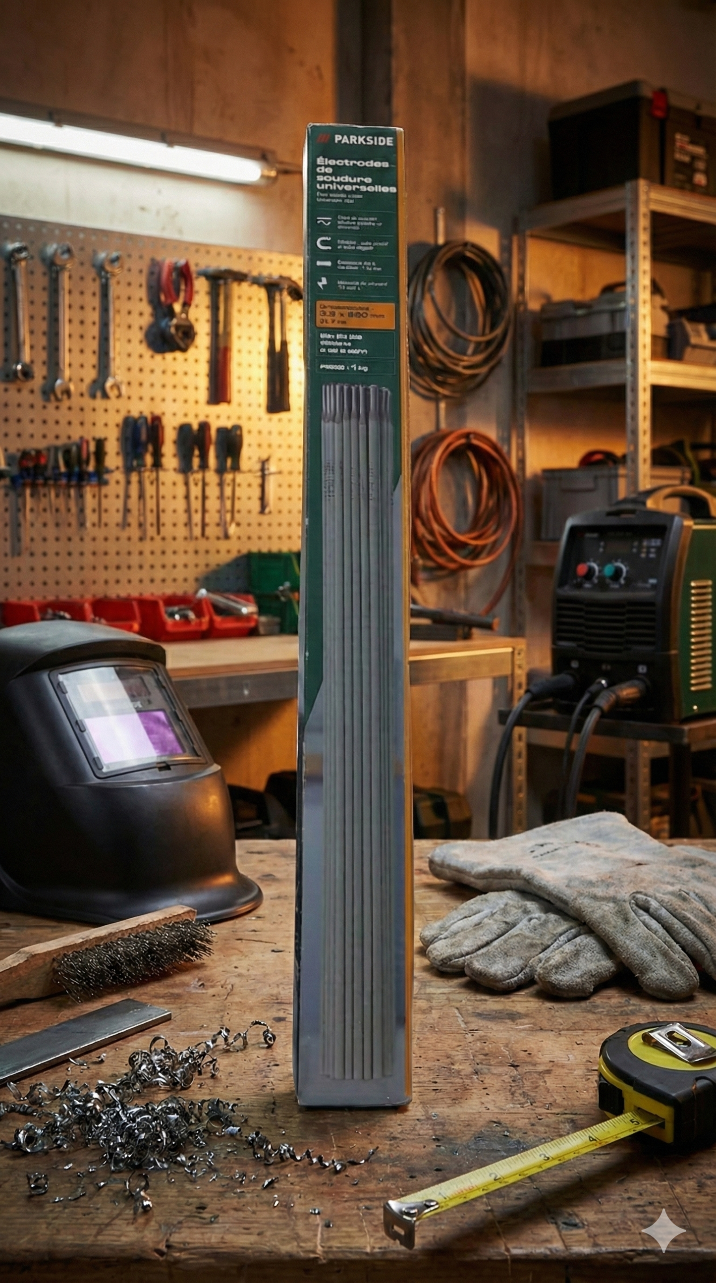 Parkside universal welding electrodes, likely model EPS 300 B1 or similar.