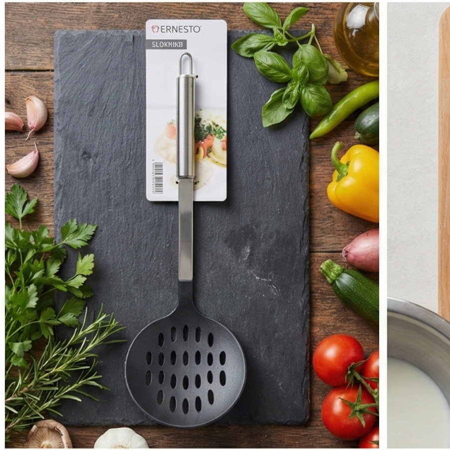 Ernesto kitchen utensils made of nylon and stainless steel.