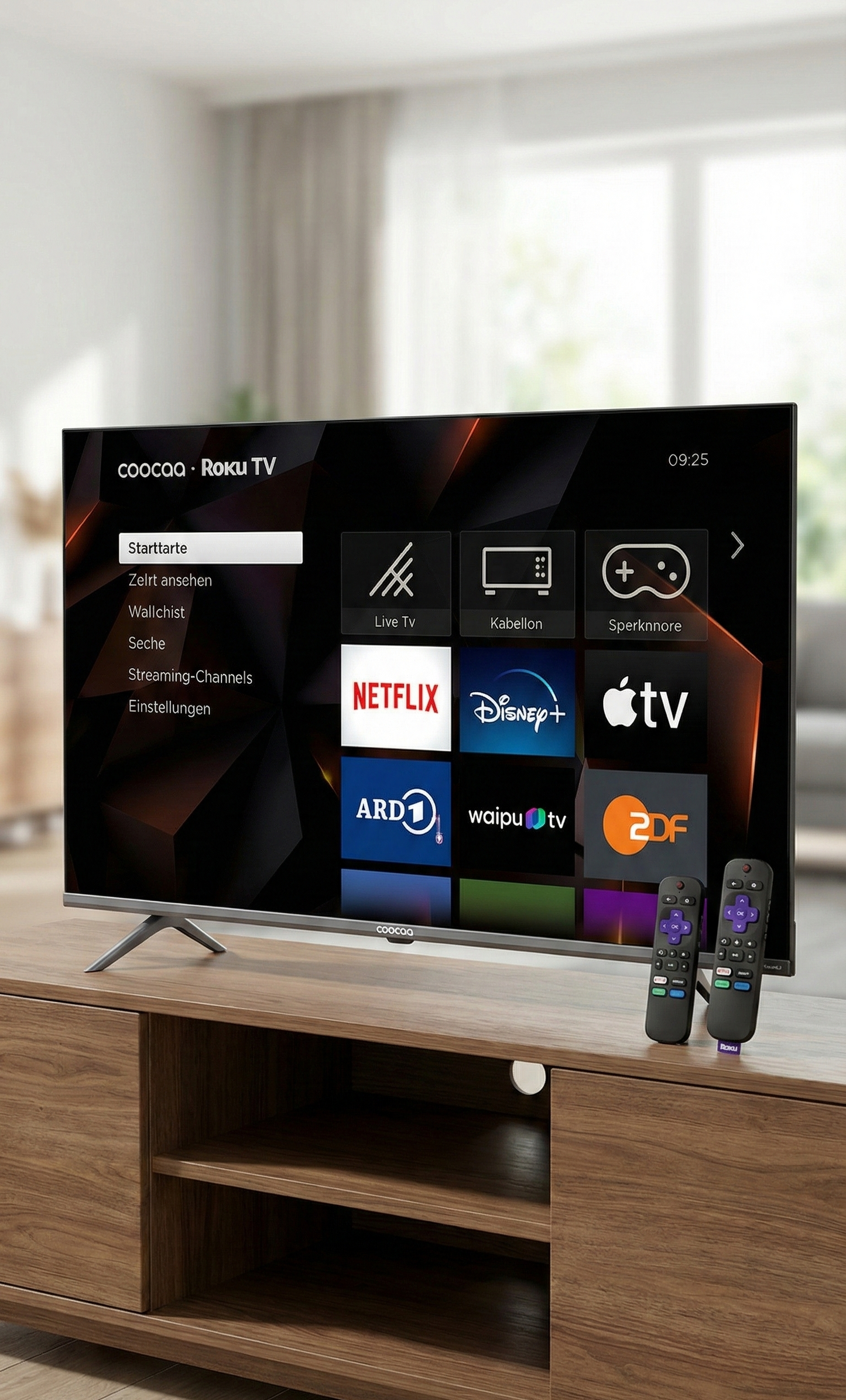 Coocaa 43" UHD Roku TV.