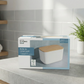 The image shows a Livarno Home storage box with a bamboo lid. 