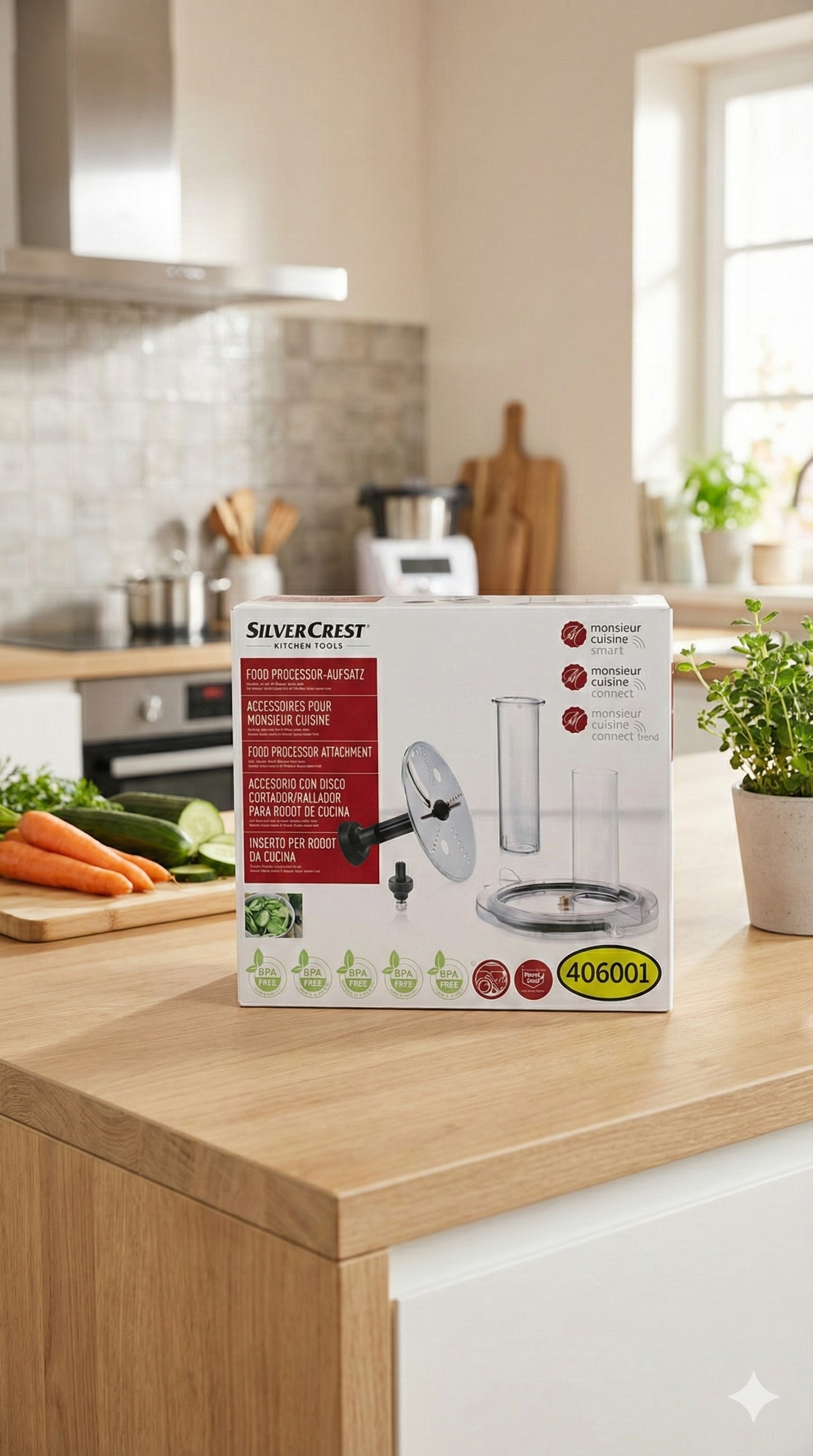 Silvercrest Food Processor Attachment for Monsieur Cuisine.