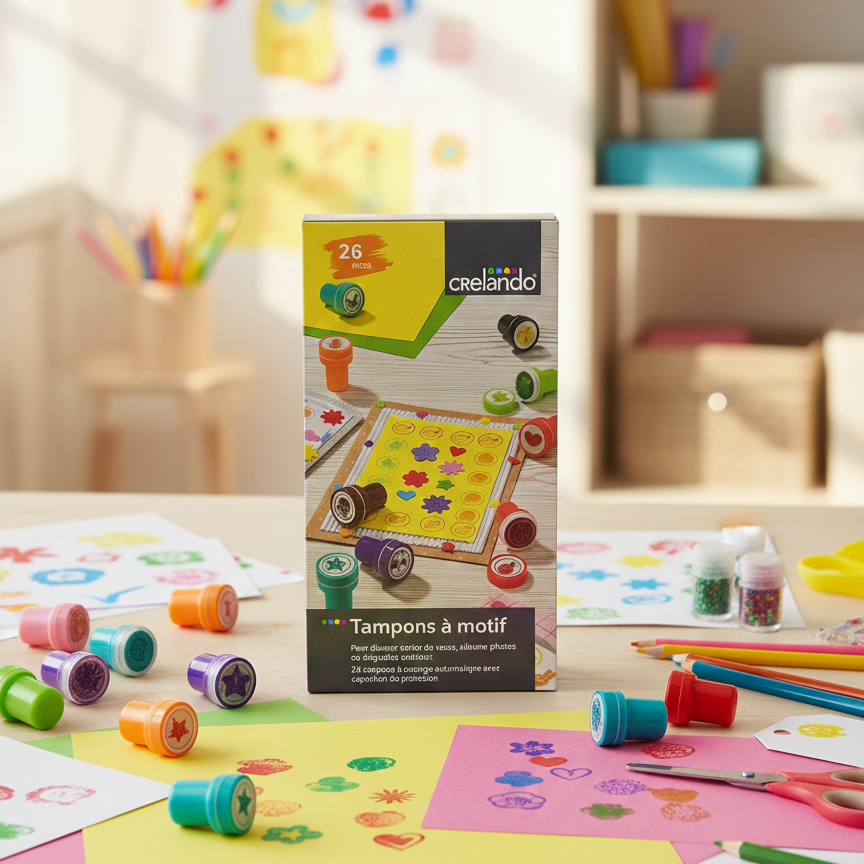 Crelando 26-Piece Set of Design Stamps