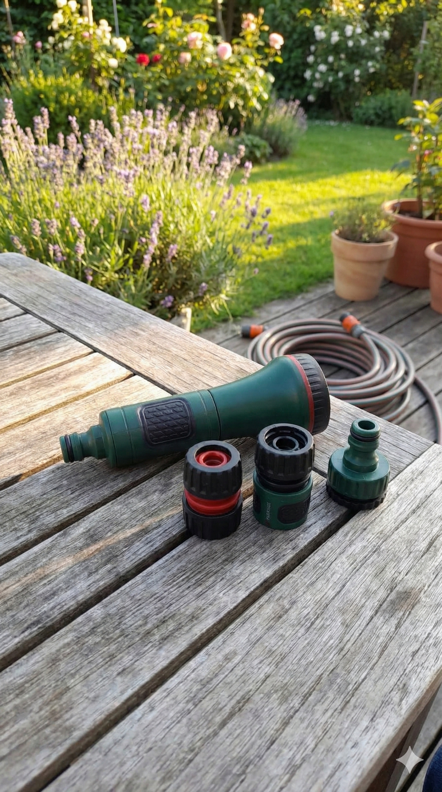 Parkside garden sprayer and connector set.