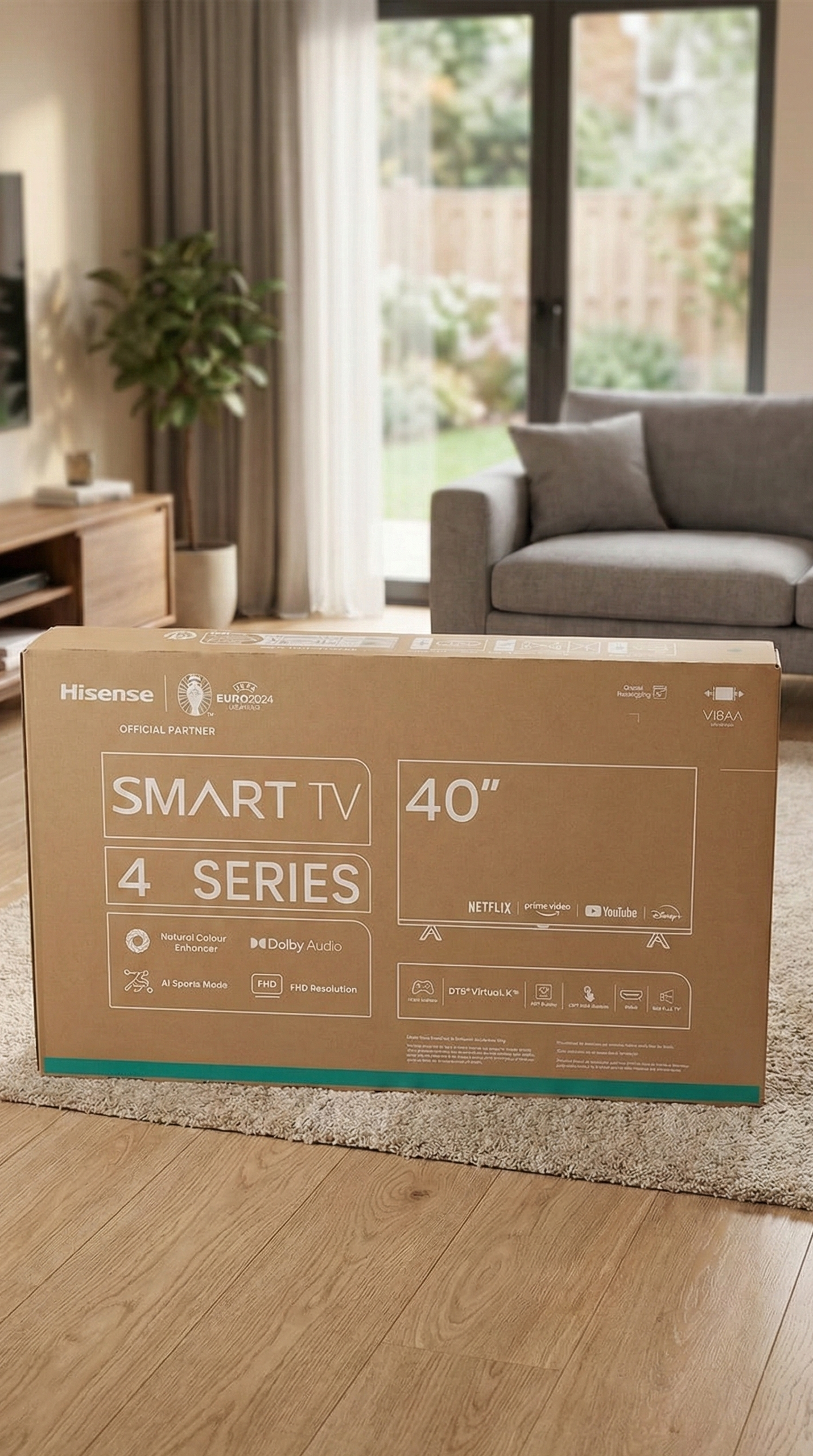 Hisense 40-inch Class A4 Series Full HD (FHD) 1080p Smart TV.