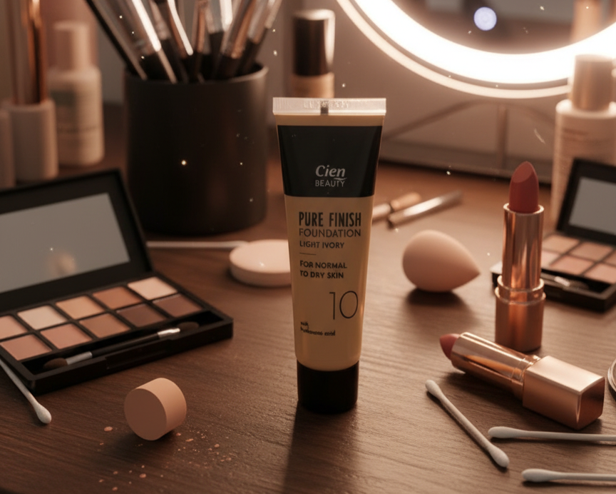 Cien Beauty Pure Finish Foundation in Light Ivory (shade 10)