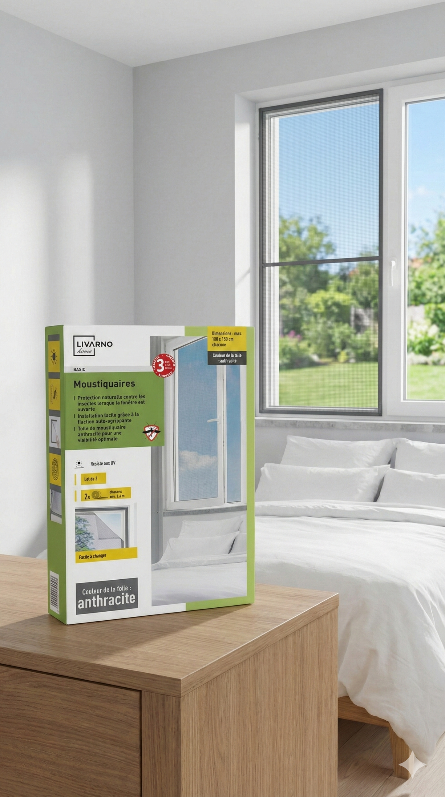 Livarno Home Basic window mosquito net kit.