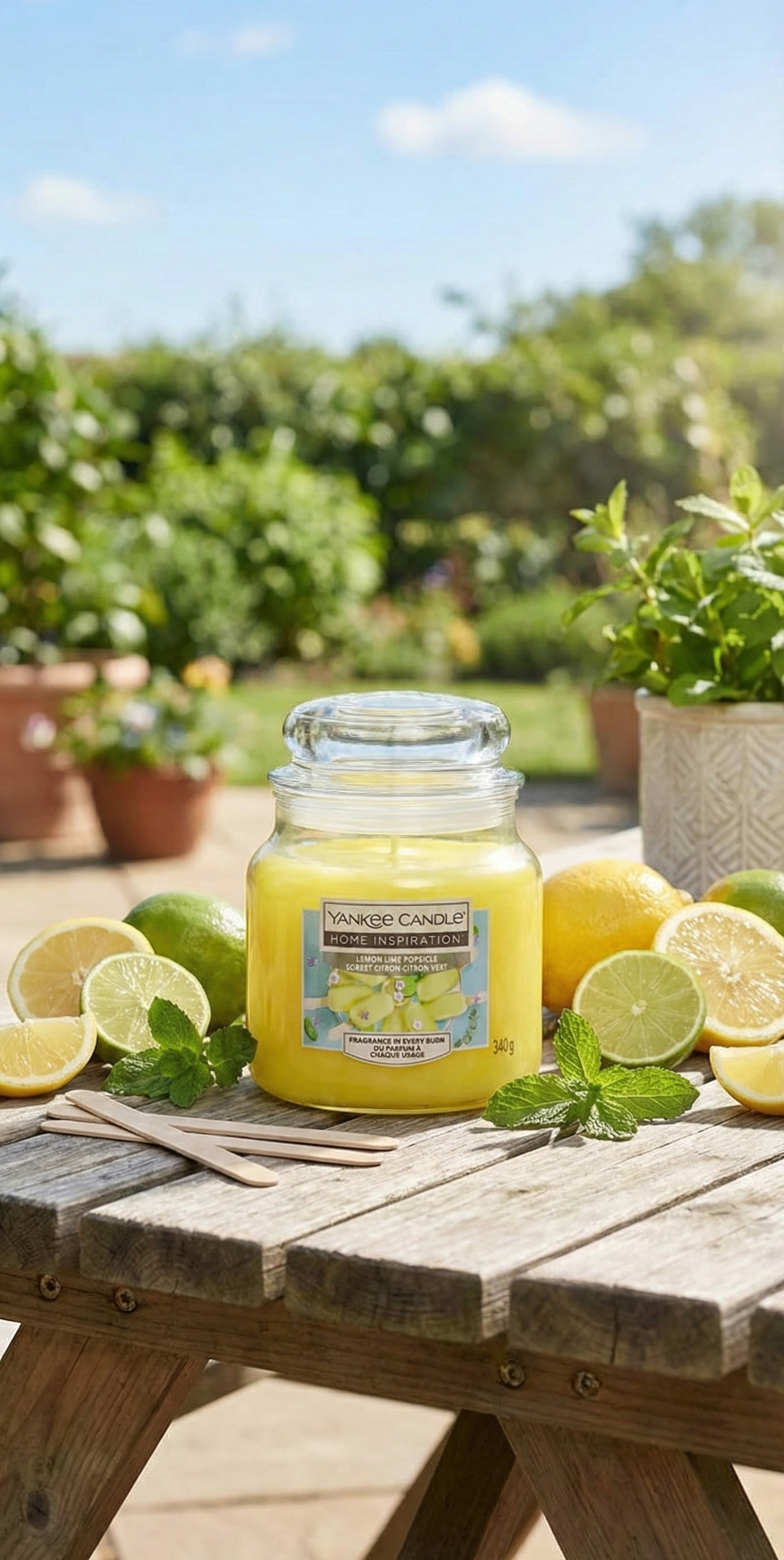 Yankee Candle Home Inspiration Lemon Lime Popsicle scented candle.