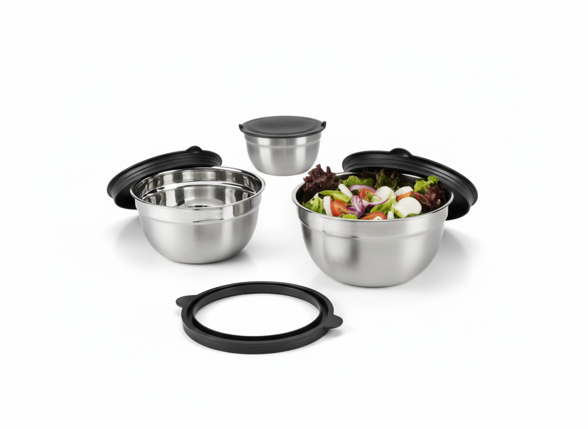 Livarno Home stainless steel food storage containers