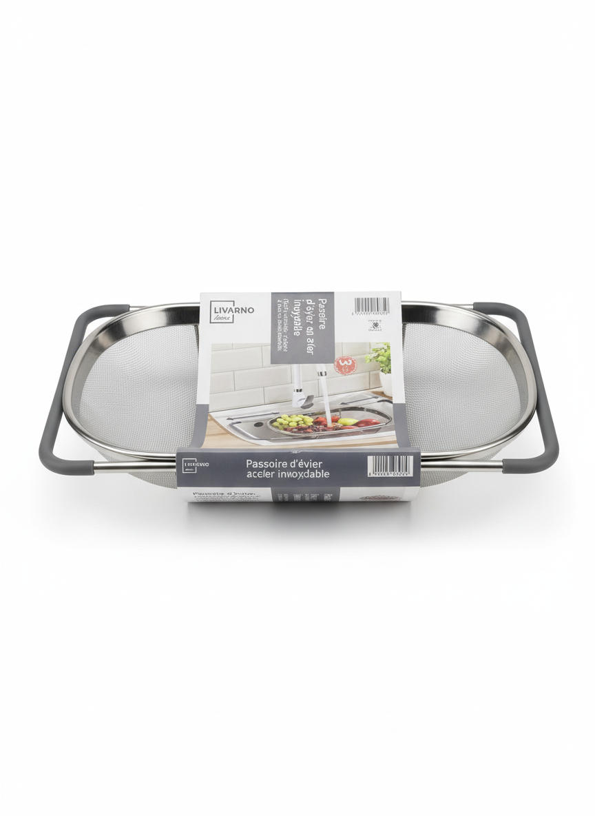 LIVARNO HOME stainless steel sink colander