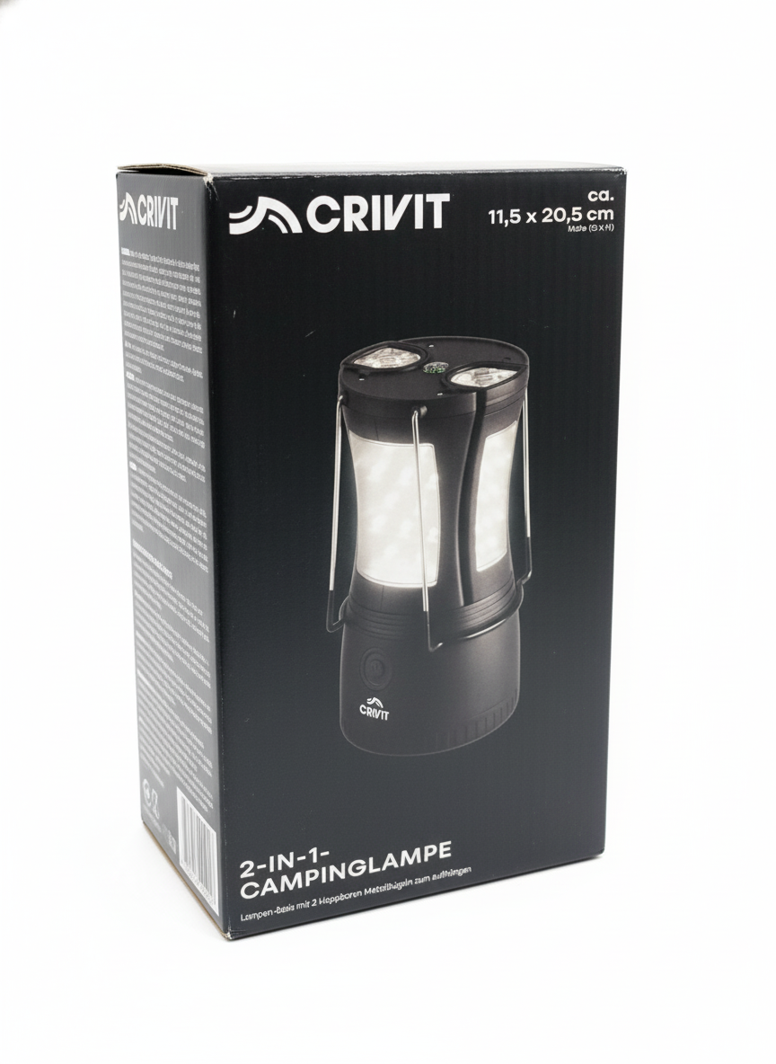 Crivit portable lamp camping stove.