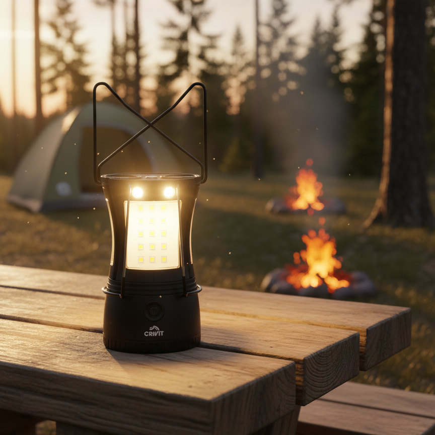 Crivit portable lamp camping stove.